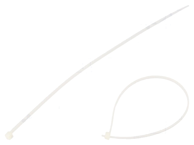 Kabelbinder; L: 200mm; W: 2,5mm; polyamide; natuurlijk; 100st. Kabelbinder; L: 200mm; W: 2,5mm; polyamide; natuurlijk; 100st.